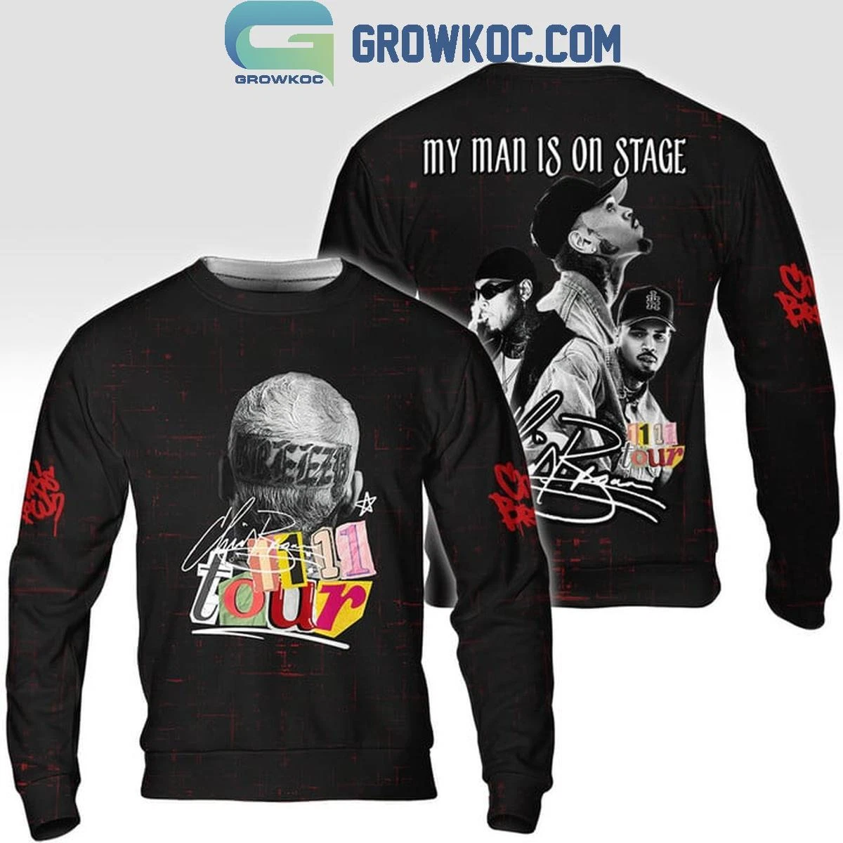 Chris Brown My Man Is On Stage 3D T-Shirt