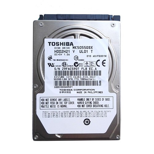 Toshiba MK5055GSX 500GB Internal 5400RPM 2.5