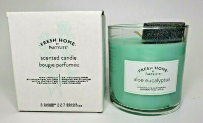 PartyLite Fresh Home Scented Jar Candle Fresh Aloe Eucalyptus P4C/91B808