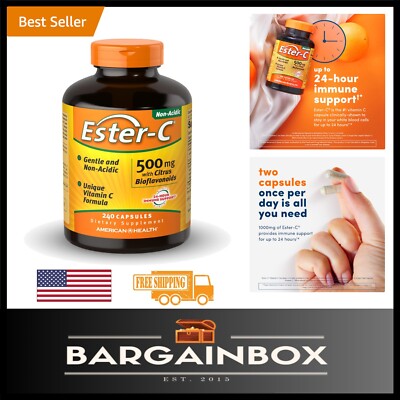 240 Count Ester-C Capsules - Gentle Vitamin C with Immune and Beauty Benefits