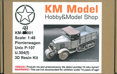 KM Model 48001 Pionierwagen Unic P-107 U.304(f) scale 1/48