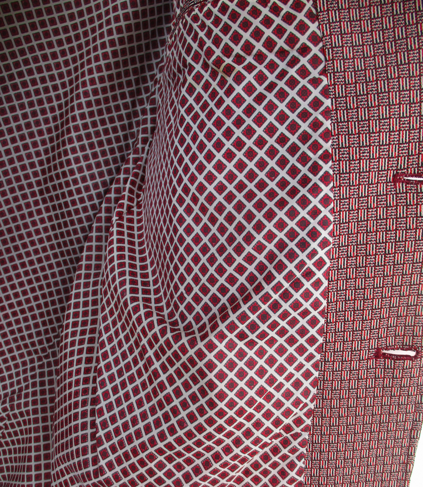 Rust Brown Houndstooth Polyester Double Knit 70s … - image 10