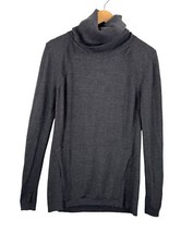 Lululemon Sweat and Savasana merino wool turtle neck sweater charcoal sz 8