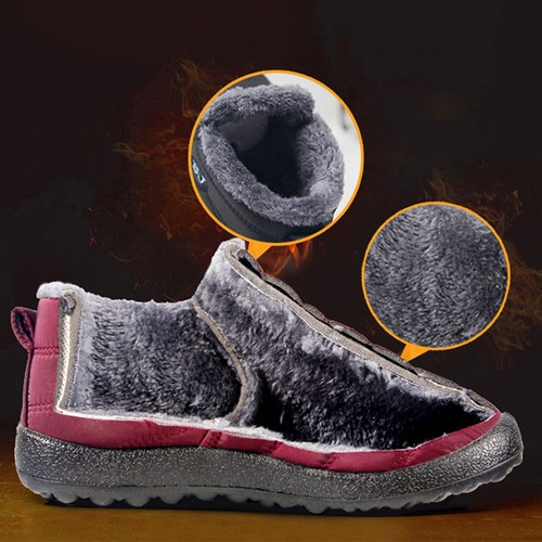 Waterproof Womens Men Winter Snow Boots Lined Slip On Outdoor Warm Ankle Shoes - Picture 6 of 29
