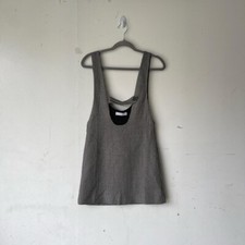 Mango Black Beige V-neck Straight Sleeveless Wide Strap Check Short Dress Size 0