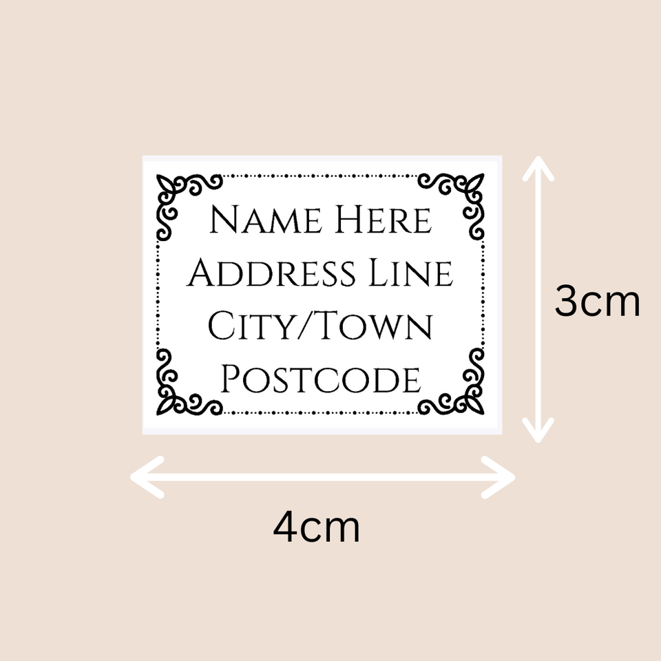 Personalised Self Adhesive Name Return Address Sticky Labels Stickers ...