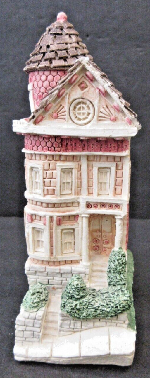 VINTAGE Ceramic Main Street Victorian San Francisco Row House - SIGNED Mel Hall