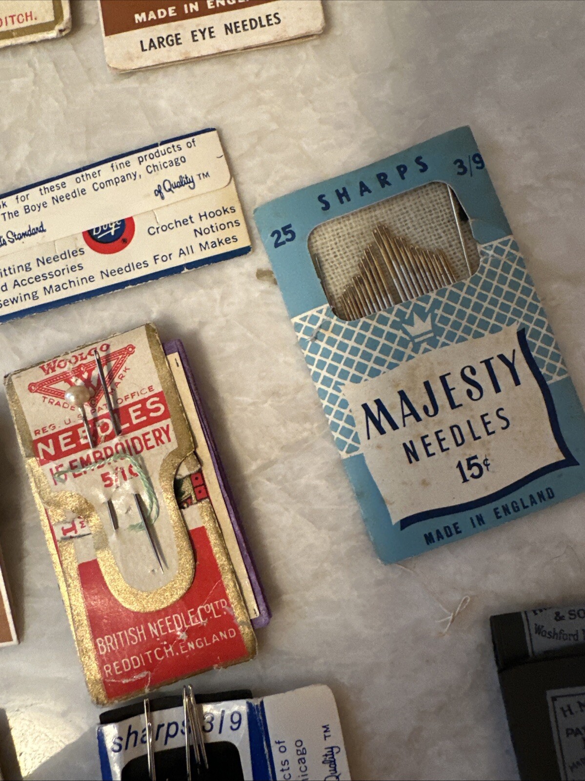 ANTIQUE Sewing Needle Lot 39 Sewing All England English War Pack Some Very Rare