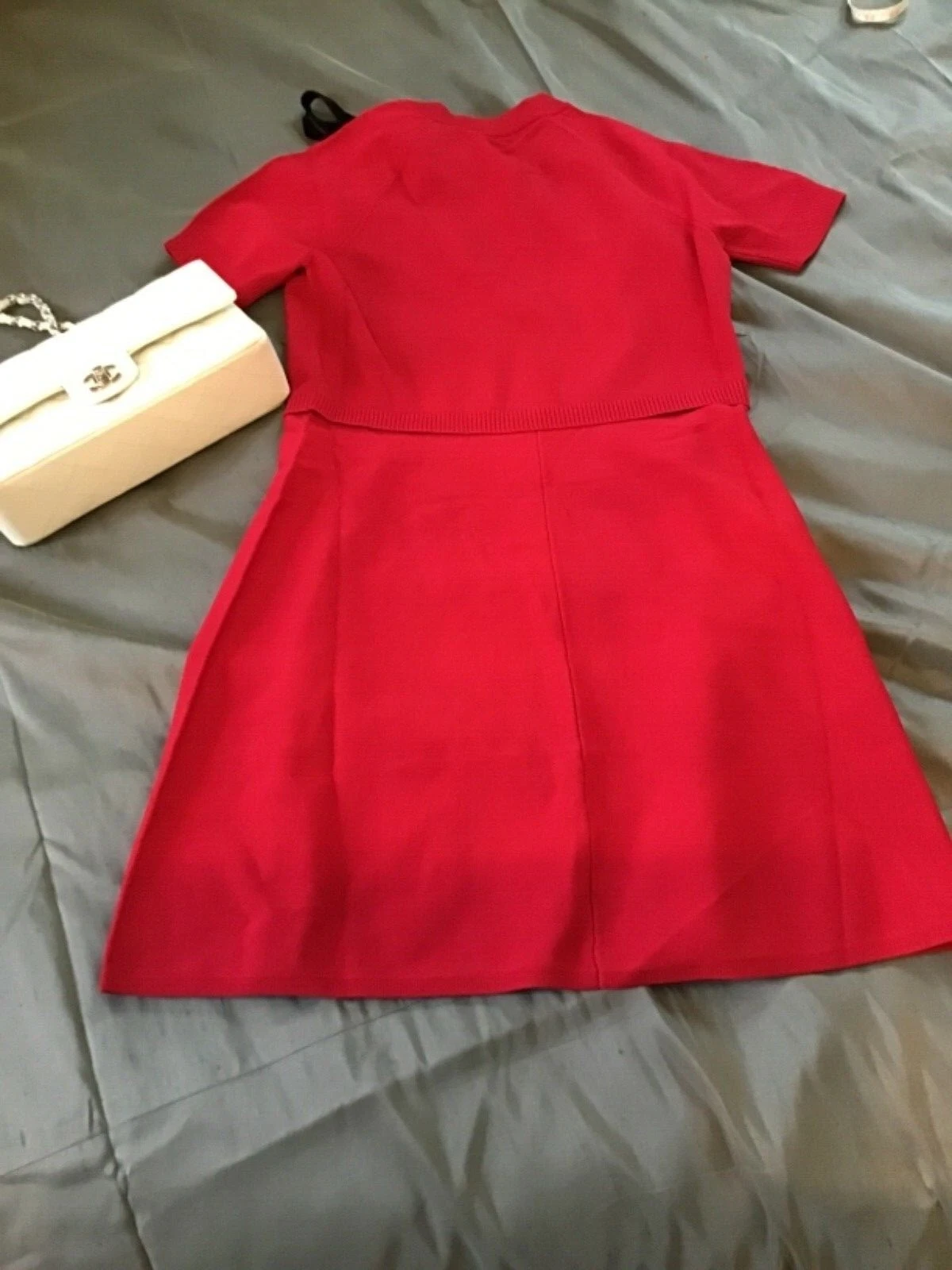 Abito corto Valentino rosso svasato rosso nuovo con etichette taglia M