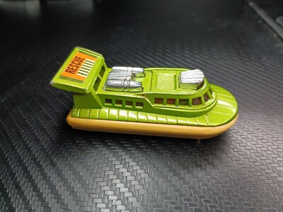 Green  1972 Matchbox Superfast Rescue Hovercraft Authentic Collectible