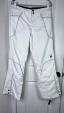 SPYDER Thinsulate XTL 10,000 White Black Stitches Ski Snowboard Pants Women  s 12