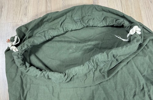 Vintage US Military Barracks Bag OD Green 100% Cotton Large Laundry Bag Sack - Picture 4 of 4