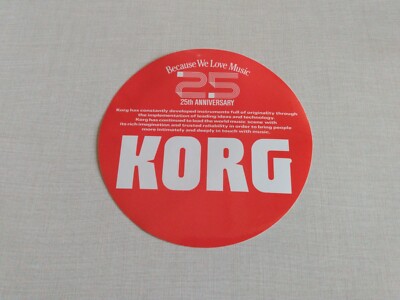 Vintage Korg logo 25 anniversary sticker 90s - red