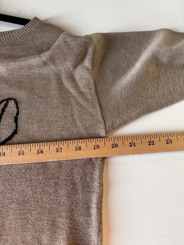 Sweater French Bulldog Sz M Frenchie Dog Bow Tie Long sleeve Novelty Crew Neck - Picture 7 of 7