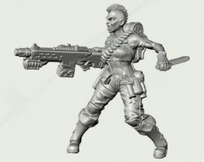 Archon Studios Rampart City Defenders 32mm Inq 28 Alt Female Catachan Commando F