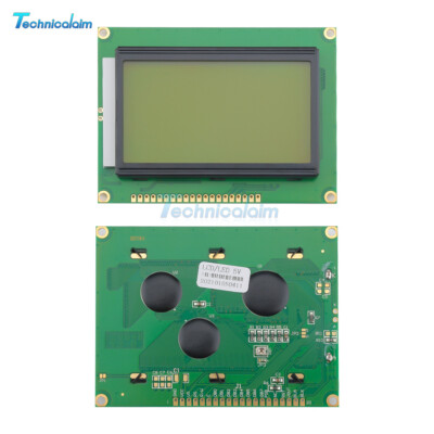 5V LCD Display Module 128x64 Graphic Matrix Yellow/White/Blue Backlit Display
