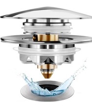 Anlige Universal Tub Stopper Bathtub Drain Pop Up Bathtub Drain Plug and Cove