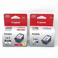 Lot of 2 New Canon PG-245XL CL-246 Black Color Genuine Ink Cartridge for PIXMA