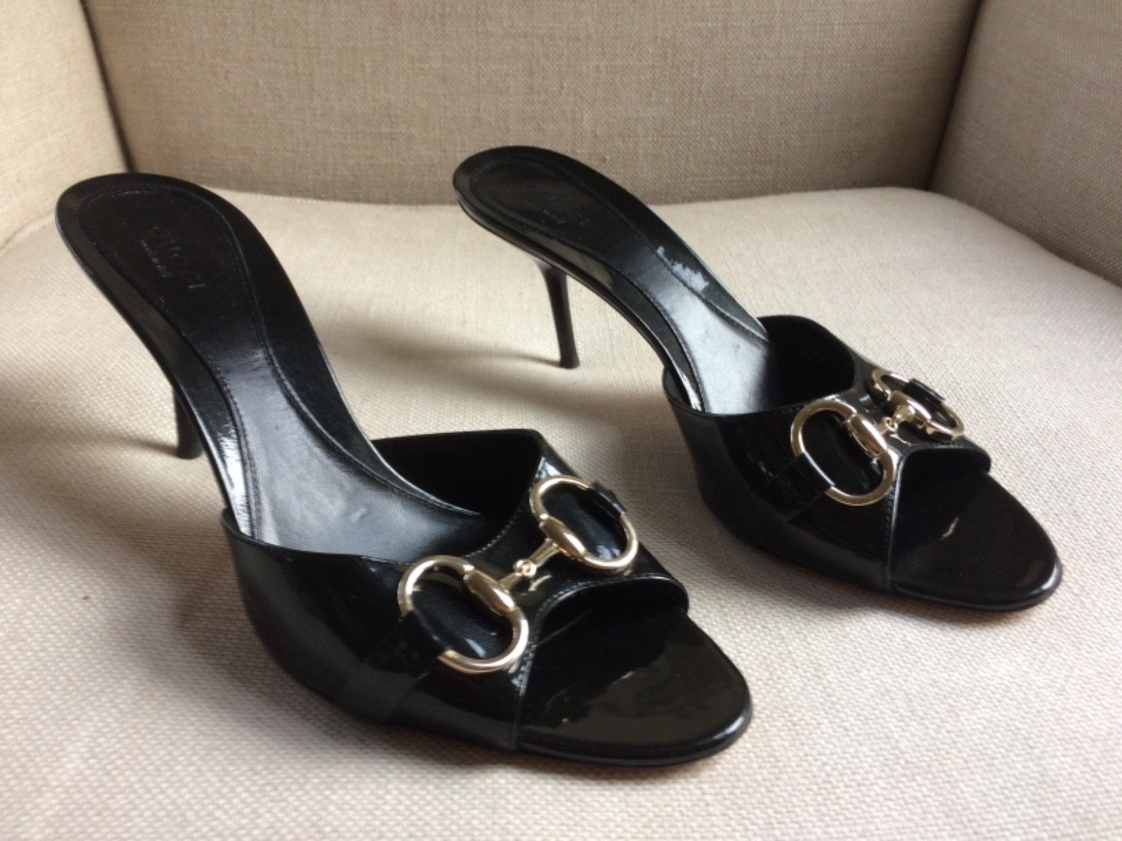 open toe slide heels