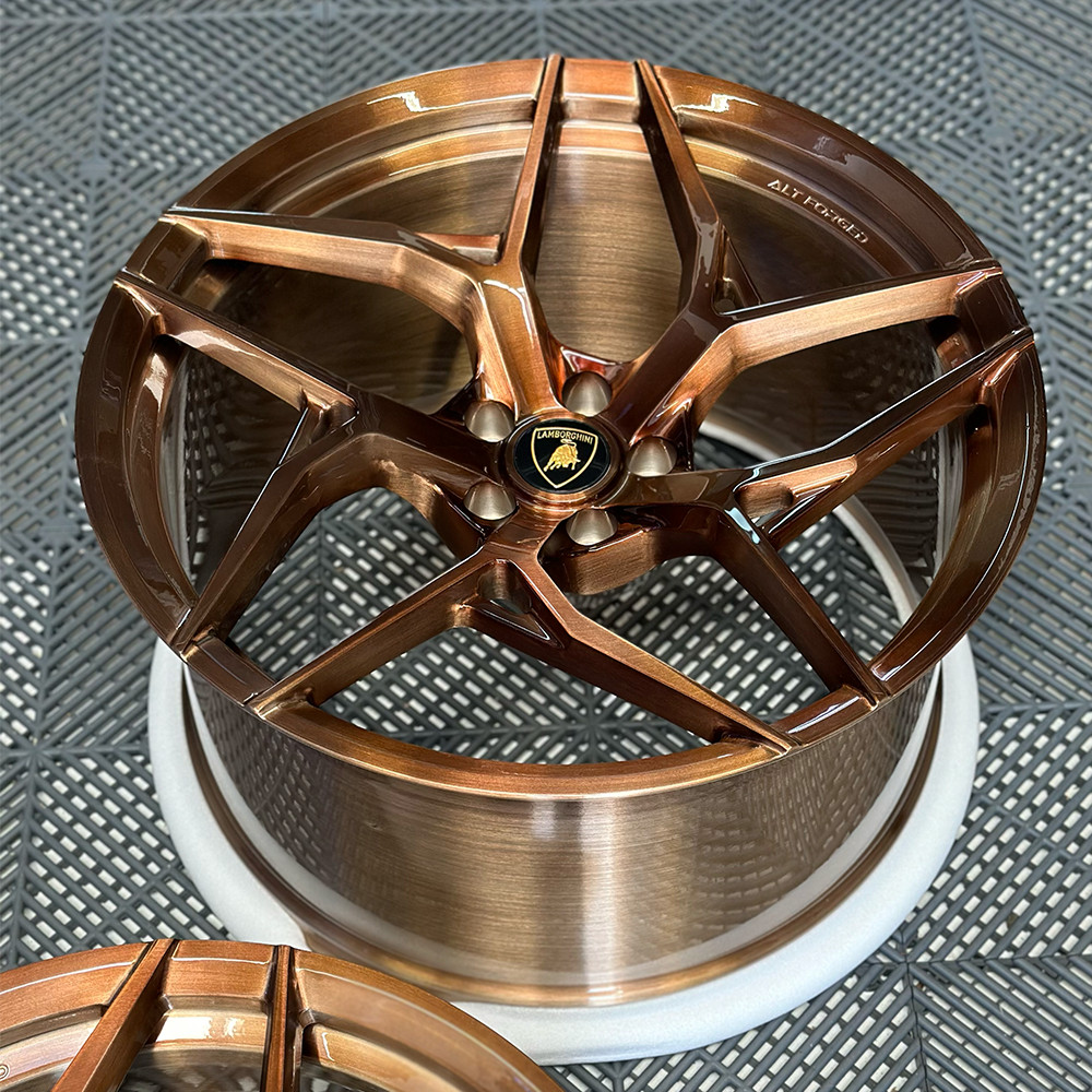 20" 21" ALT12 Forged Brushed Bronze wheels for Lamborghini Huracan Concave