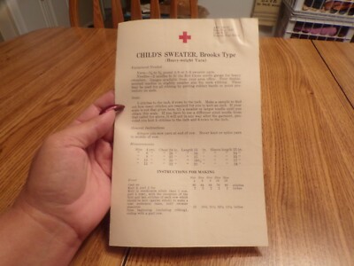 Vtg American Red Cross Child's Sweater Brooks Type