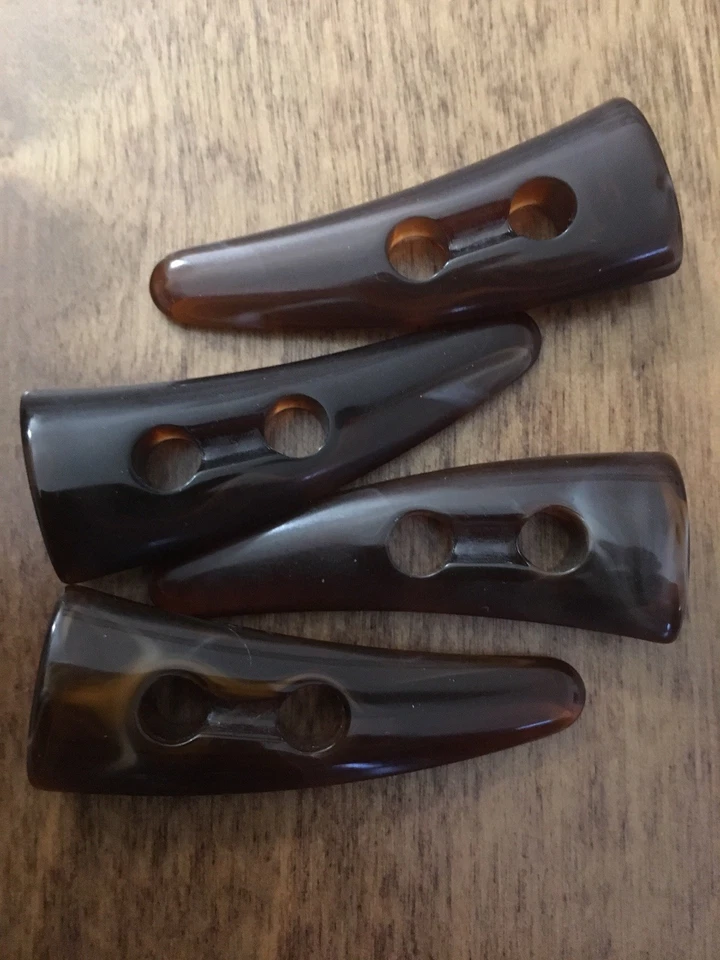 5cm Duffle Coat Toggles Imitation Tortoiseshell Effect Pack Of 4 - Image 2 of 3