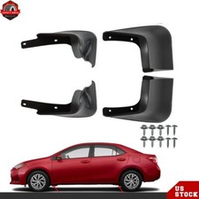 Front Rear Black Mud Flaps Set Splash Guards 4pcs For Toyota Corolla 2014-2018 Front Rear Black Mud Flaps Set Splash Guards 4pcs For Toyota Corolla 2014-2018