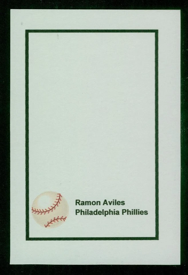 #0915, 4" x 6" Photo Card, Signed-Autographed, Ramon Aviles, Phila. Phillies - Image 2 of 2