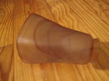 Tulipe à 4 Cotés Carré Art Déco En Pâte de Verre Mauve Violet Signer " VIANNE " 