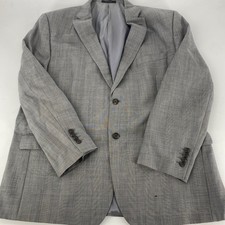 Ralph Lauren Men's Plaid Wool Blazer Suit Jacket Gray Blue 50R
