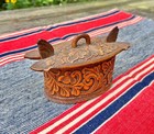 Antique Norwegian Carved Tine Box Very Fine 1800s Norway Scandinavian Norge — photo 1