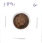 1891 US Indian Head Cent  G Good Free Shipping
