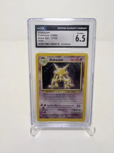 1999 Base Set - Alakazam Holo Rare #1 - CGC 6.5 EX/NM+ 1/102