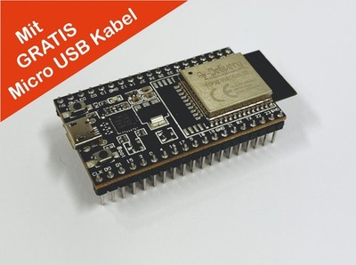 ESP32 Development Board ESP32-DevKitC-32 ESP-WROOM-32 Board A7S2, Neu und OVP