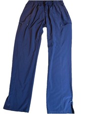 Scrubstar Women  s L Indigo Blue Scrub Pants Elastic Waist Zip Pocket. St60