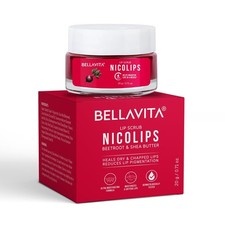 BELLAVITA Baume gommage à lèvres bio NicoLips éclaircissant lèvres foncées po...