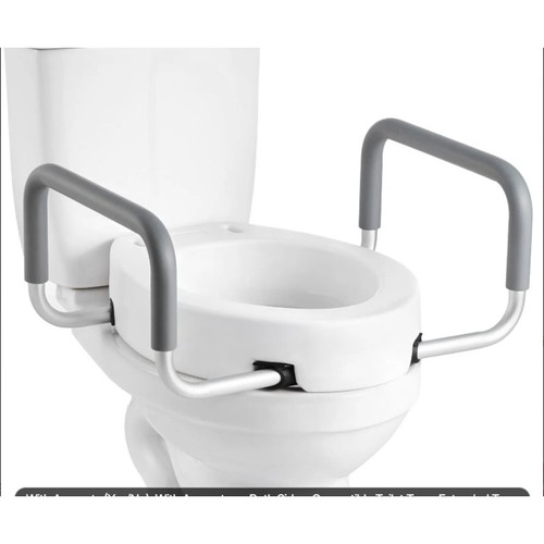 VEVOR Raised Toilet Seat with Arms, 300 lbs Load Capacity, 3.5-Inch Lift Height
