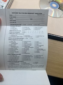 South Park Rally (Sega Dreamcast, 2000) COMPLETE REG CARD