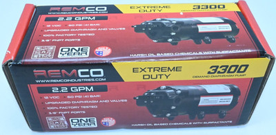 Remco Pump 3300 Demand Diaphragm Pump 2.2-GPM 3/8-In. FNPT 60 PSI, 12V NEW