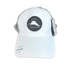 NEW Tommy Bahama Mesh Trucker Hat Snapback Adjusts White Gray Margarita Recipe