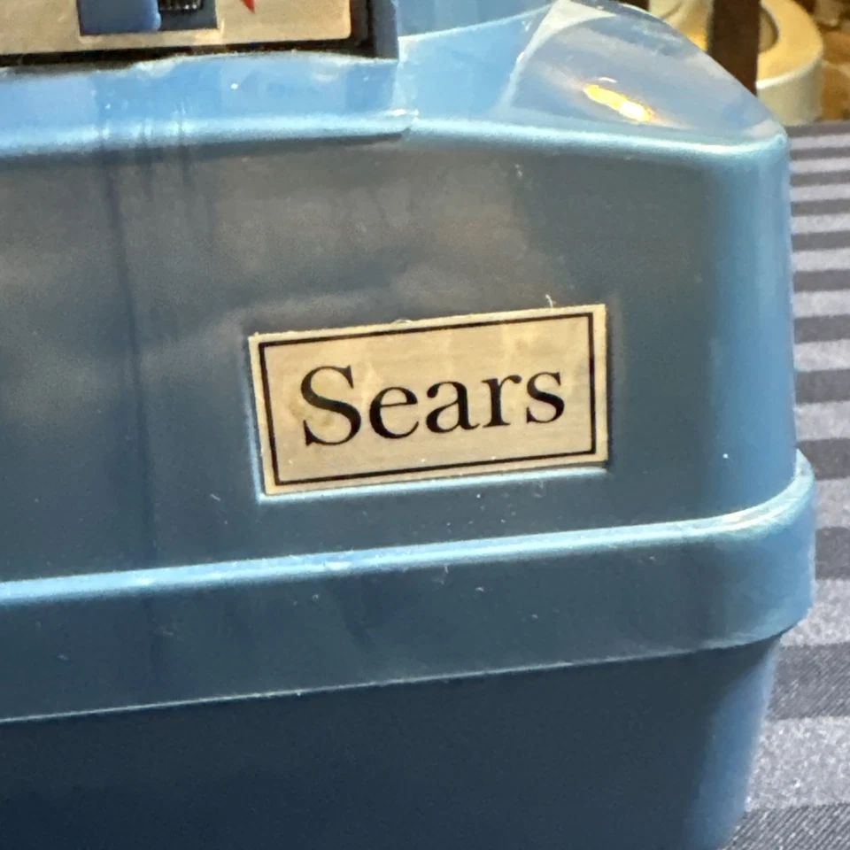 老式西尔斯电池双管荧光灯蓝色野营灯34 4434 — 第 3/4 张图片