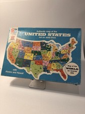 Vintage USA Puzzle- Milton Bradley 2 Sided Jigsaw Puzzle