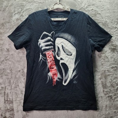 Monster Tease Scream Ghostface T-Shirt Men s Large Black Horror Movie Graphic