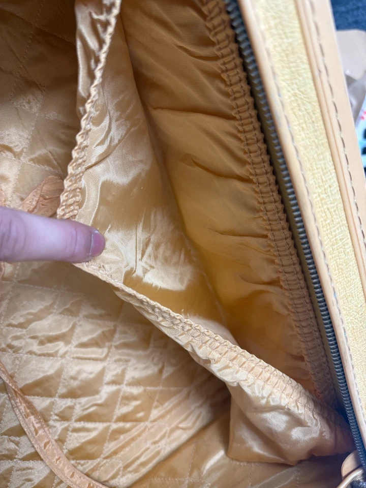 Estuche de viaje vintage Skyway Melón dorado bolsa de ropa equipaje de vestir Foto 4 de 4