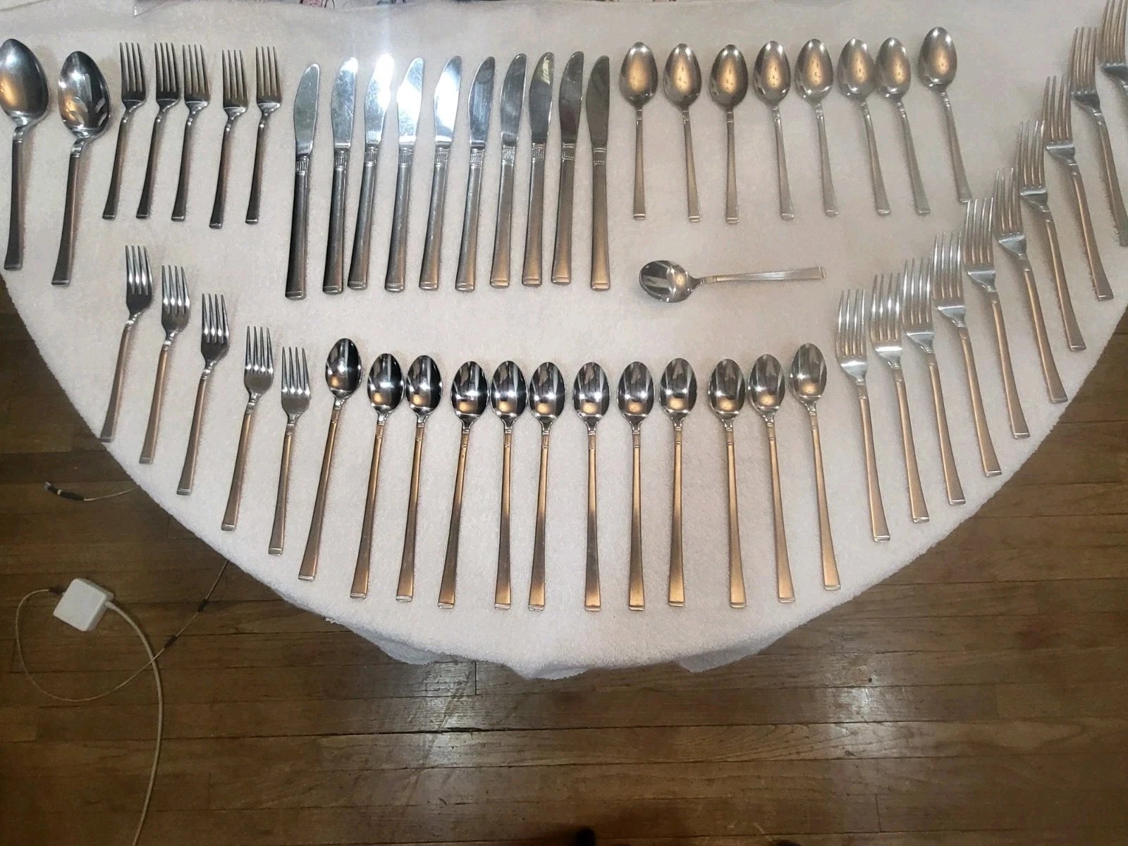 Vintage Doric Stainless Japan Flatware Set 53 Pcs Lot Ice Tea spoons