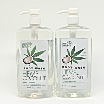 Natural Therapy Hemp + Coconut Hydrating Body Wash, 2-Pack (33.8 oz) 