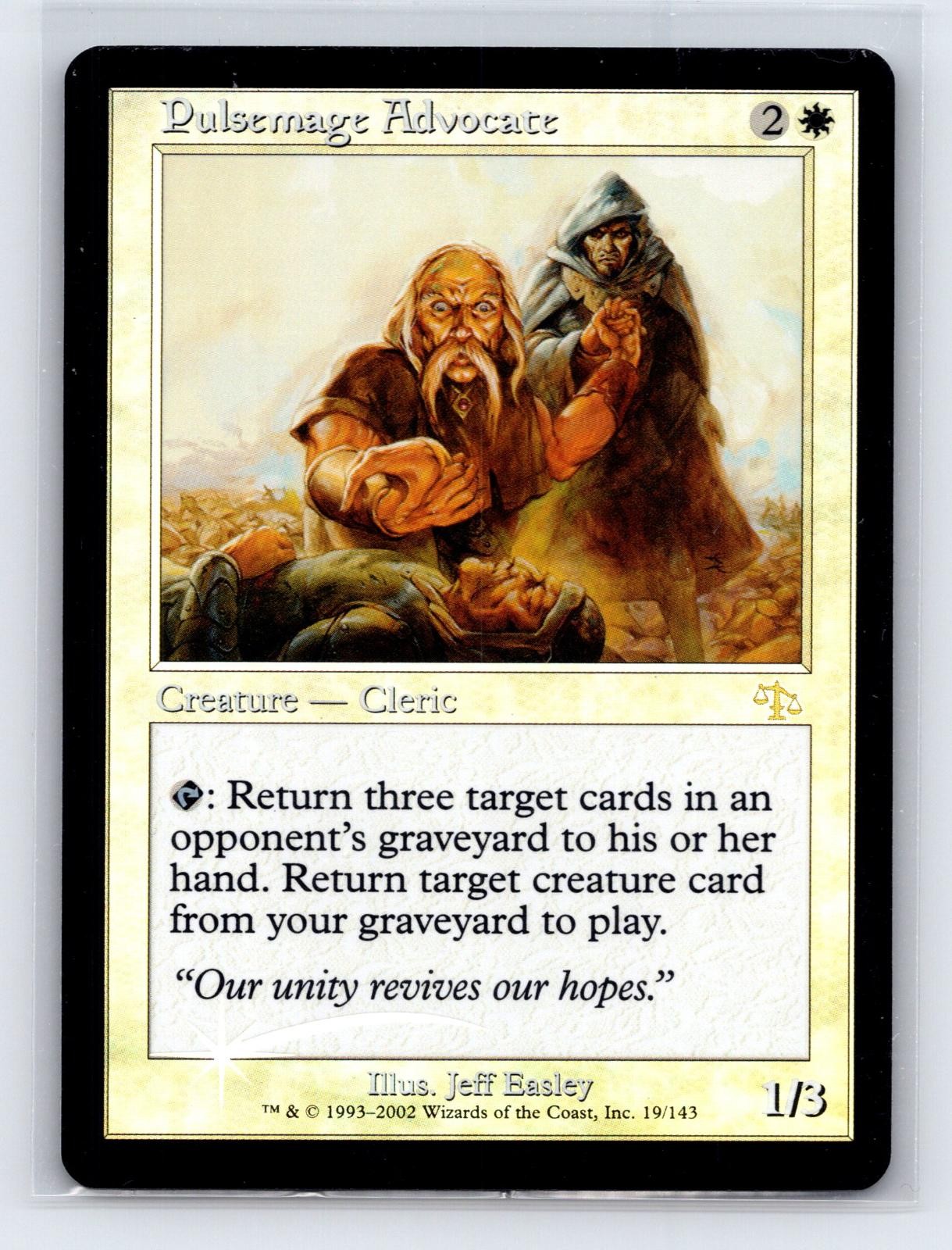 Pulsemage Advocate 19 Rare Judgment Magic: The Gathering Foil Lightly Played