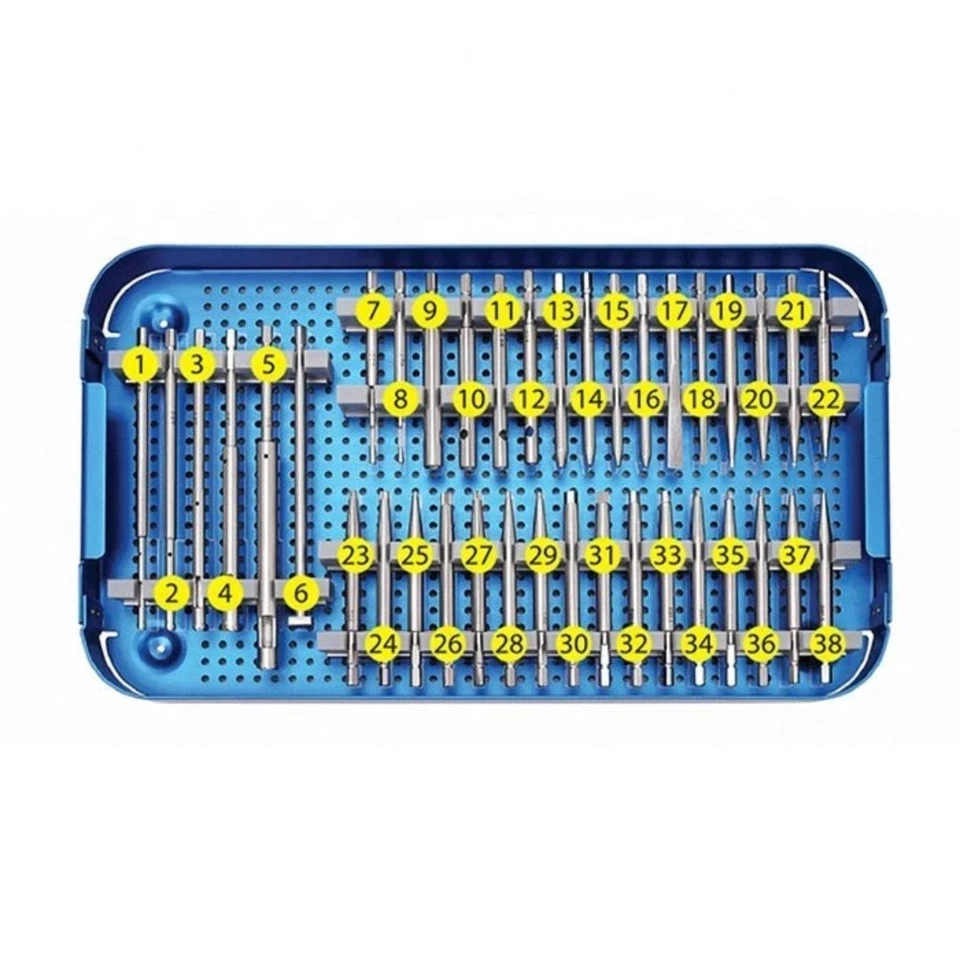 Juego de instrumentos ortopédicos para quitar tornillos herramientas de extracción quirúrgica 50 piezas Foto 2 de 4