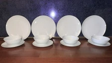 Amazon Basic 6 Piece White Dinner Plates 10.5 inches, 4 Salad & 5 Dessert Plates