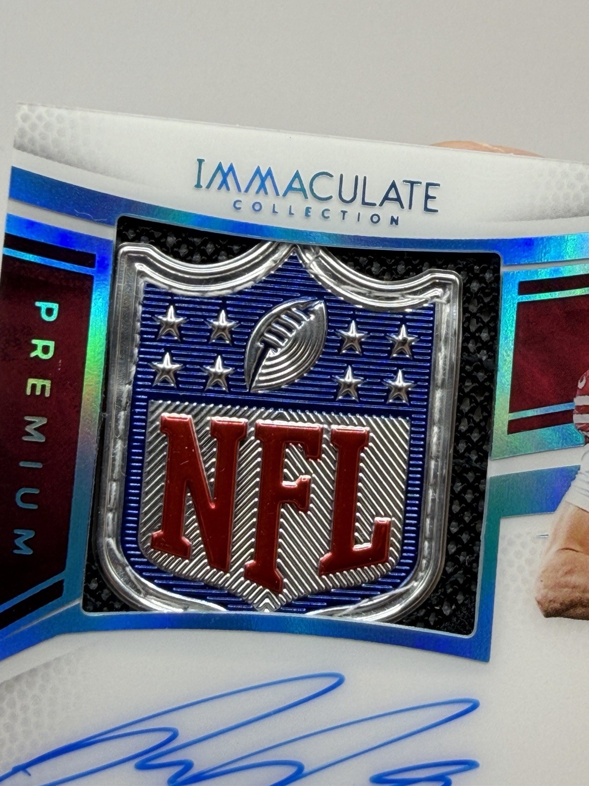 🔥💎 1/1 - Ricky Pearsall NFL SHIELD - ON CARD AUTO - 2025 Immaculate #PPA-RPL view 3